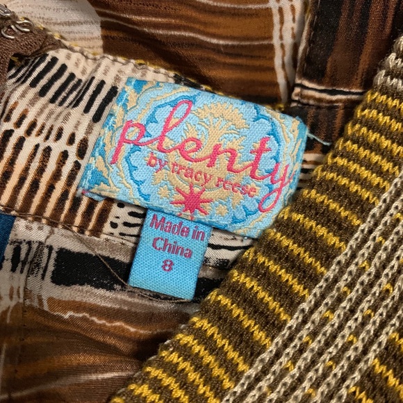 Plenty by Tracy Reese Faux Patchwork Silk Dress 8 - Picture 7 of 8